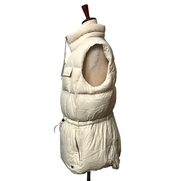 NWT Soia & Kyo Women's L Deanna Down Puffer Vest Coat Cream Winter Outdoors Lux - Picture 2 of 12
